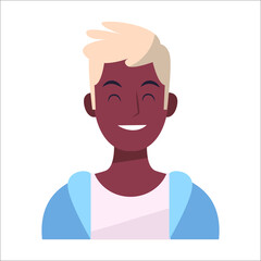 Happy people avatars person head
