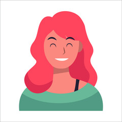 Happy people avatars person head