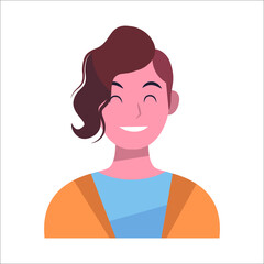 Happy people avatars person head