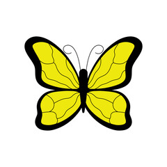butterfly icon design template vector isolated illustration