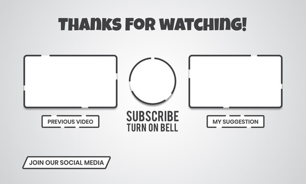 End Screen illustration on isolated background design