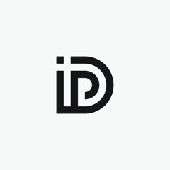 Initial IDP letter monogram logo template.