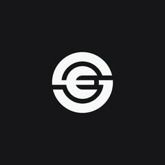 Vector initial SE letter monogram design logo template.