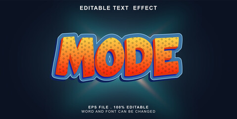 text effect editable mode