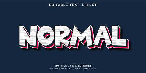 text effect editable normal