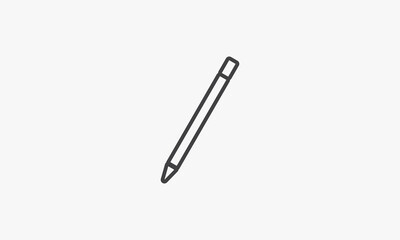 Obraz premium line icon pencil isolated on white background.