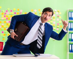Businessman with many conflicting priorities