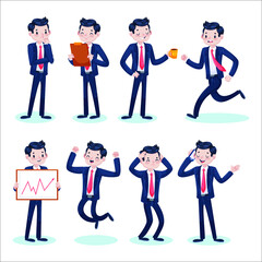 businessman character avatar cartoon male