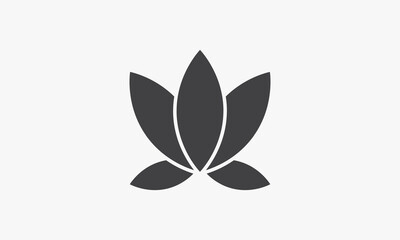 lotus flower icon logo isolated on white background.