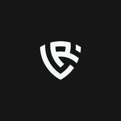 Vector initial letter LR monogram logo design.