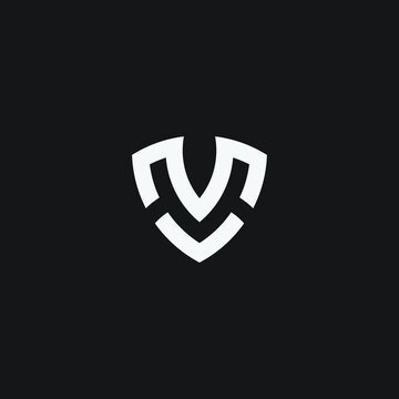 Vector initial letter MV monogram lgo design.