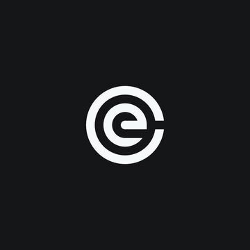 Vector initial EC letter monogram logo template.
