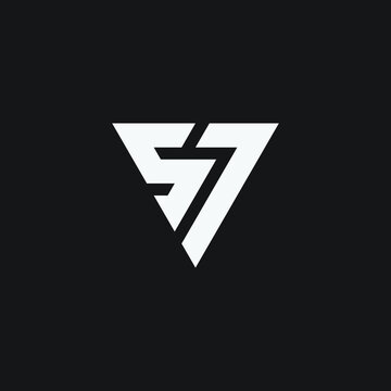 Vector initial S7 letter monogram logo template.
