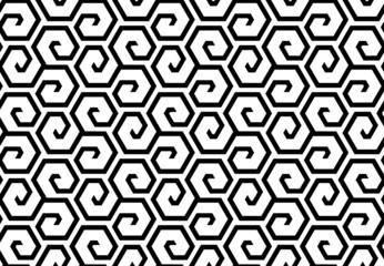 Abstract geometric pattern. A seamless vector background. White and black ornament. Graphic modern pattern. Simple lattice graphic design