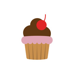 cupcake icon design template vector isolated illustration