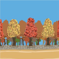 紅葉の道