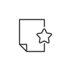 Favorite file line icon
