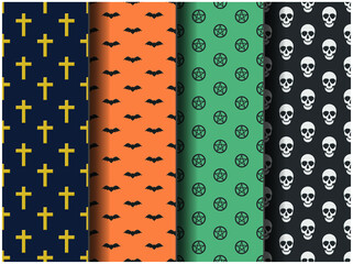 wallpaper background pattern template icon party cartoon poster flyer vector palette happy halloween fear horror night art celebration web modern style paper element mystery october spider scary house