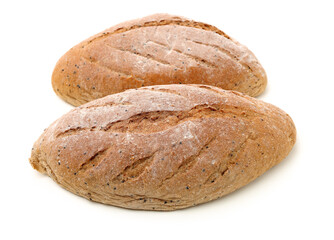 Bread on isolated white background. 