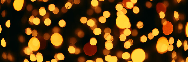new year's holiday orange background with bokeh