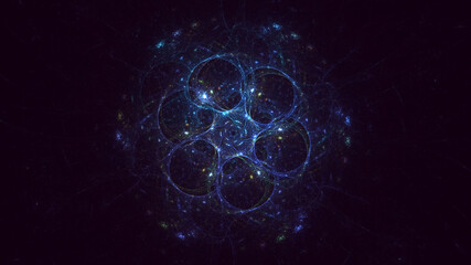 3D rendering abstract round light background