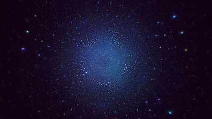 3D rendering abstract round light background