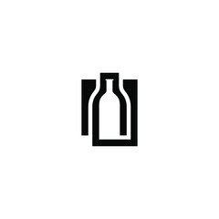 simple bottle vector