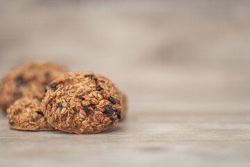 handmade cookies, oatmeal cookies with raisins, berries