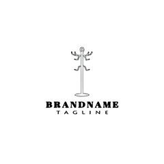 coat stand cartoon logo template icon design symbol isolated vector illustration