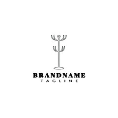 coat stand cartoon logo template icon design black isolated vector creative