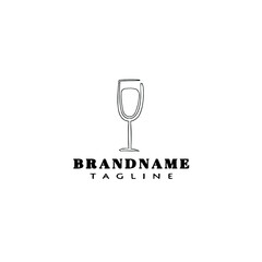 cocktail concept logo icon design template black isolated vector illustration