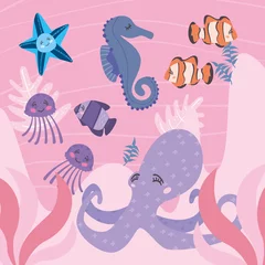 Wall murals Sea life underwater life card