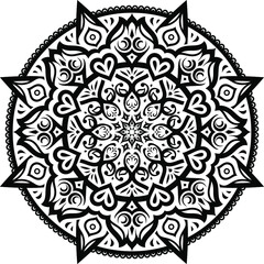 Vector ornament on a white isolate background.  round Ornament Pattern. 