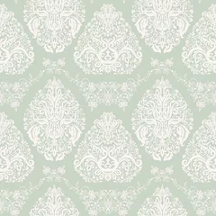 Zelfklevend Fotobehang Classical luxury old fashioned damask ornament, royal victorian floral baroque. Seamless pattern, background. Vector illustration in soft colors. © Elen  Lane