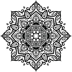 Vector ornament on a white isolate background.  round Ornament Pattern. 