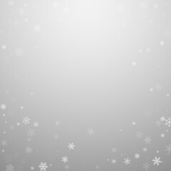 Sparse snowfall Christmas background. Subtle flyin