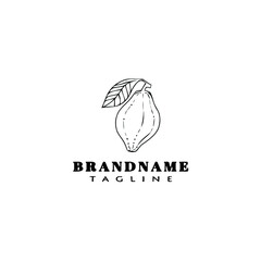 cocoa beans logo icon design template black isolated vector illustration