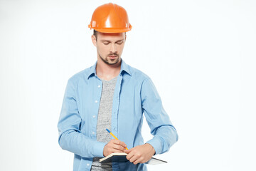 male builders Professional Job isolated background