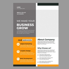 Professional corporate digital company flyer design template 