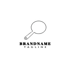 pan logo cartoon design icon template black isolated vector illustration