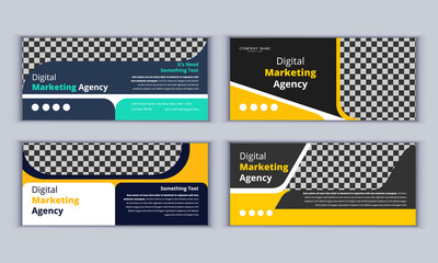 Business Banner Template. Banner Design Set. Modern Layout Design. Luxury Banner Design. Vector Template.