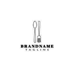 fork and spoon logo icon design vector illustration