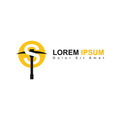 Illustration Vector Graphic of Money Pickaxe Logo. Perfect to use for Mining Company