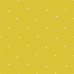 Vector seamless pattern with flat elements for Christmas and New Year. White hand drawn points look like snowflakes are on golden (yellow) background. Scandinavian geometric style