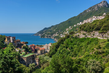 Fototapeta na wymiar Vietri sul Mare, a small town on the Amalfi coast near Salerno. 