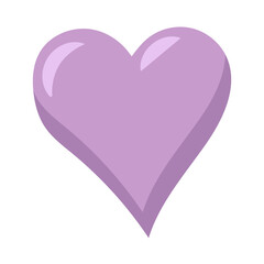 The heart symbol. A simple element on a white background. Computer graphics.