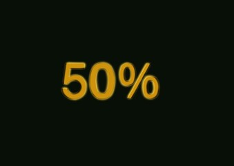 Discount, sale, 50 percent discount symbol sale