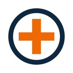 Add, create, health care, hospital, medical new, plus icon. Simple flat design concept.