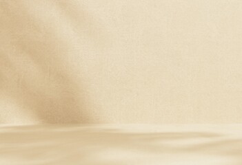 3D render, unobtrusive background with shadow on the wall. Premium podium, stand on pastel light background. Mock up for exhibitions, presentation of products, therapy, relaxation and health.