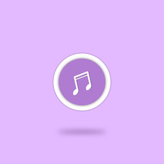 Music app icon vector illustration